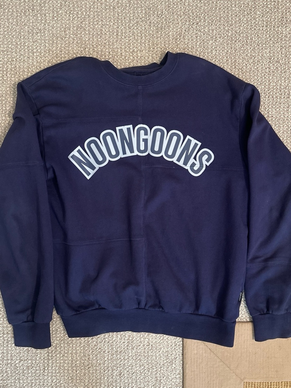 Navy Arch Logo Crewneck Sweatshirt